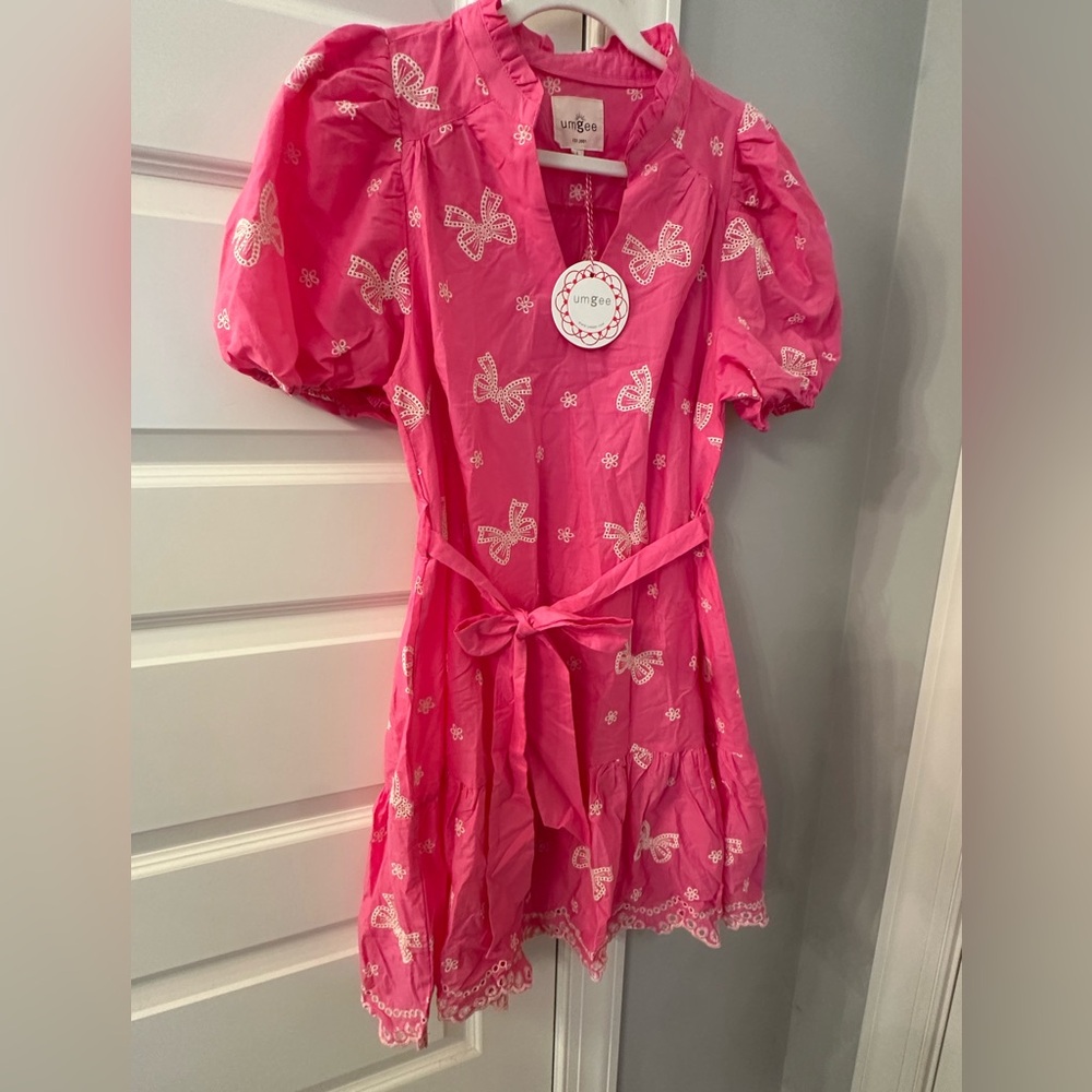 Umgee Pink women’s Dress with Bow Design